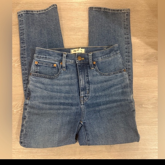 Madewell Cali Demi Boot Jeans Size 24 Mid Rise Bootcut Stretch Denim - Picture 11 of 14